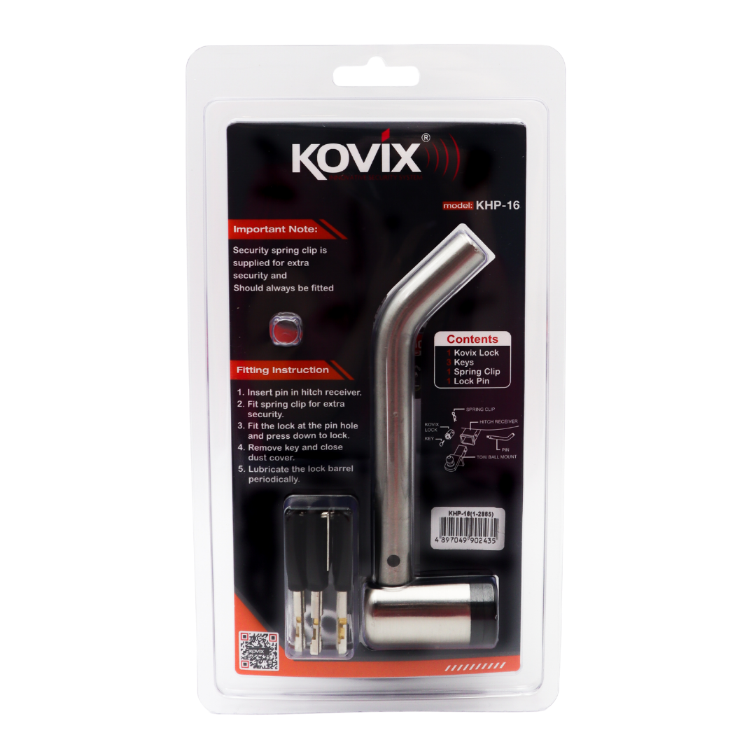 Product packaging back of Kovix KHP-16