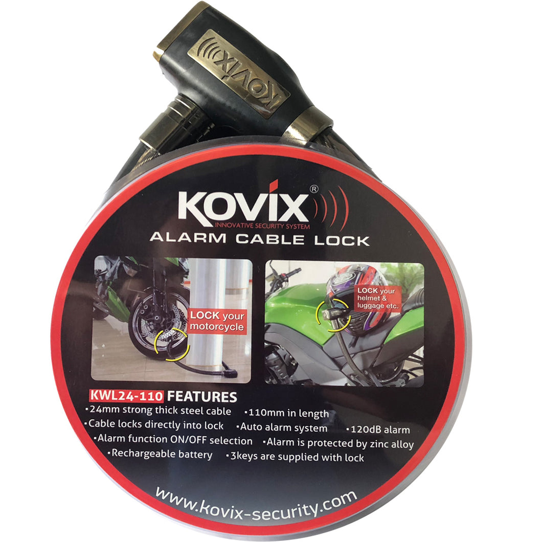 Kovix 1.1m Alarmed Cable Lock