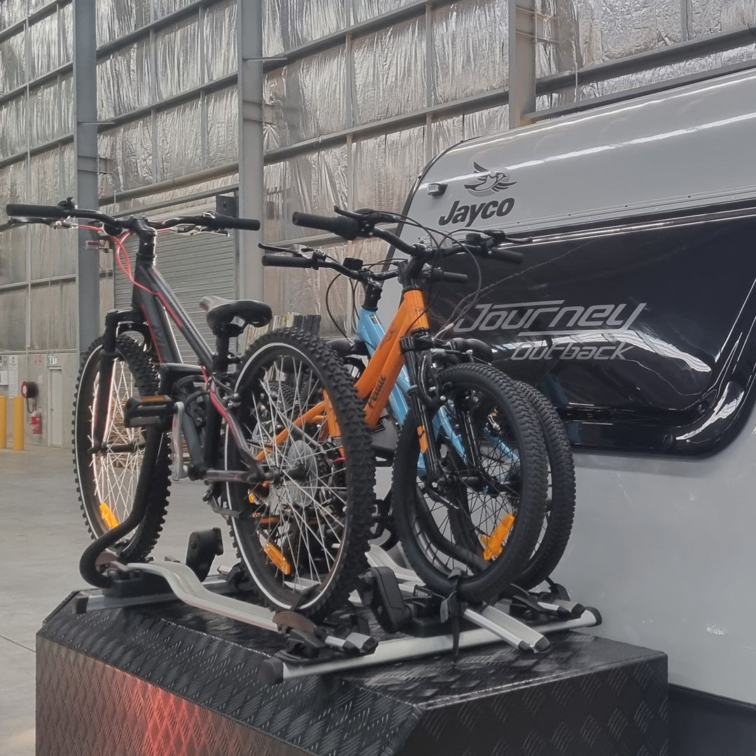 A 3 Bike Rack set-up on Caravan toolbox