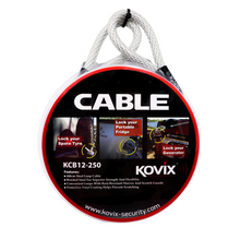 Load image into Gallery viewer, Kovix Alarmed Padlock 8.5mm + Kovix Security Cable 2.5m
