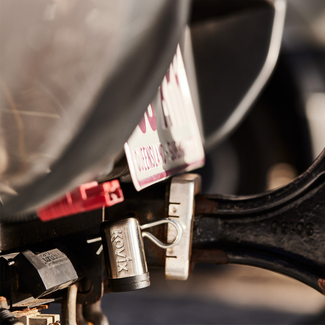 Kovix Hitch Pin Lock KHP-16 in use on trailer