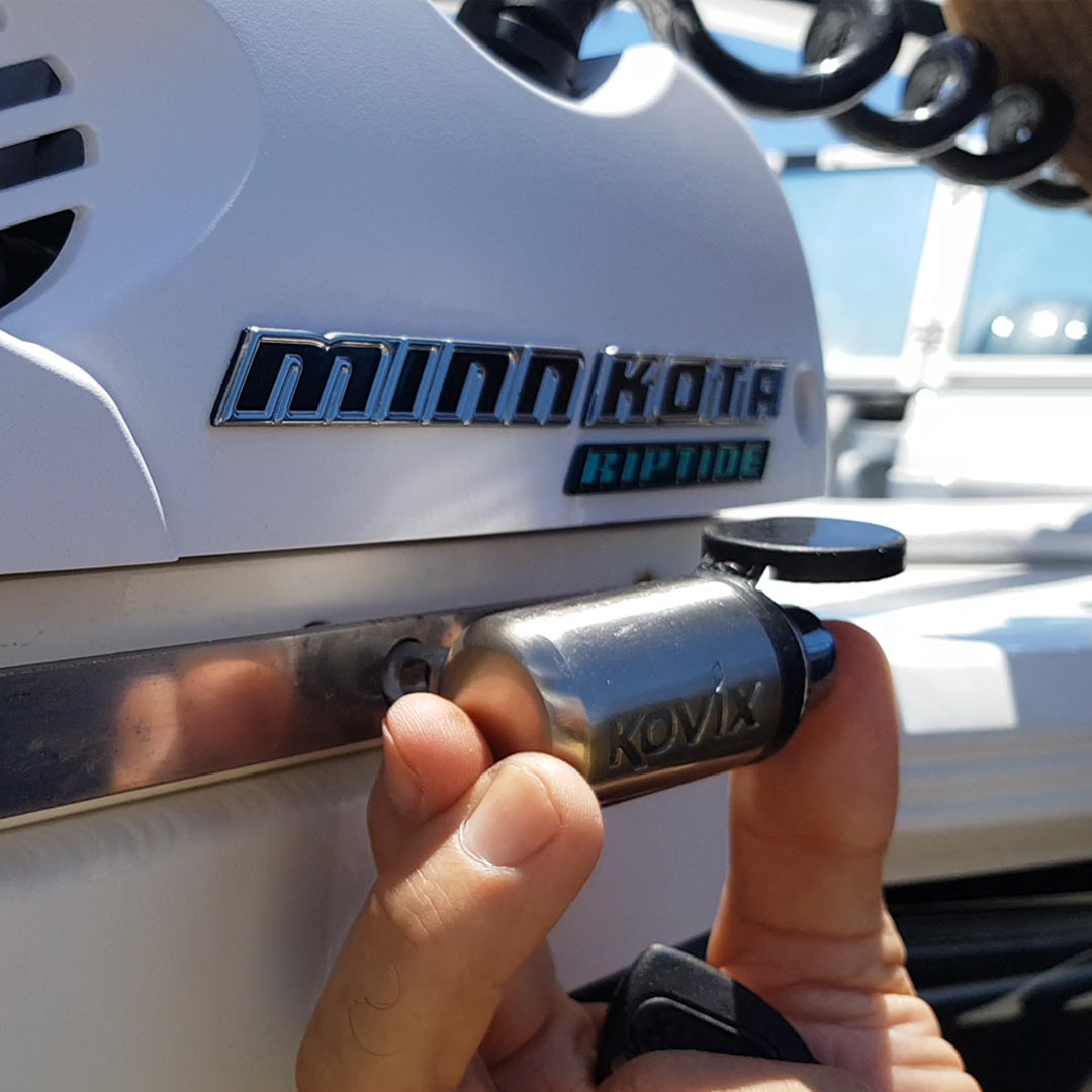 KOMS Motor Lock in use on boat 