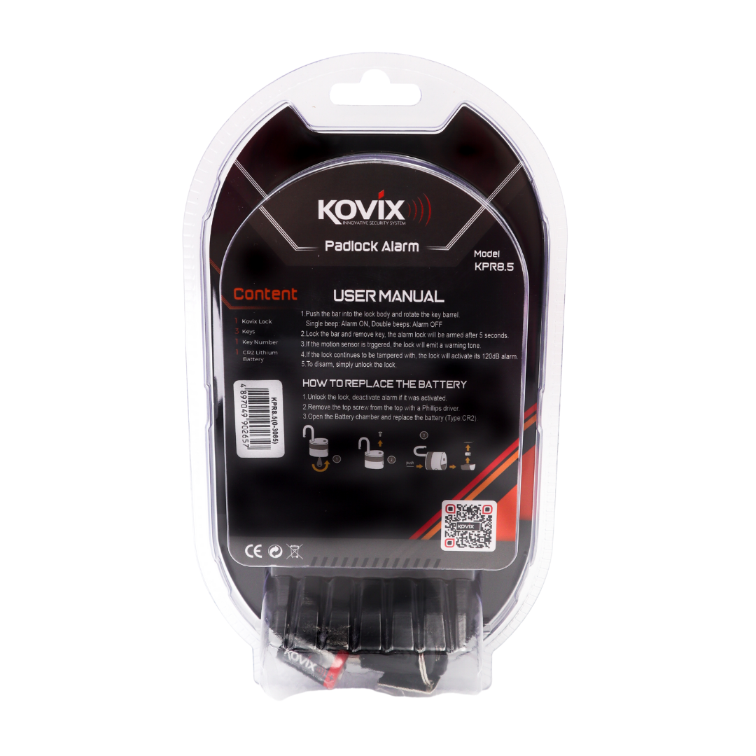 Back packaging of KPR-8.5 by Kovix