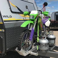 Protrek's Motorack displayed on front of Caravan