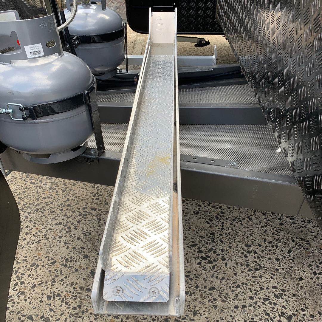 Ramp makes loading Motorbike easy on the Motorack